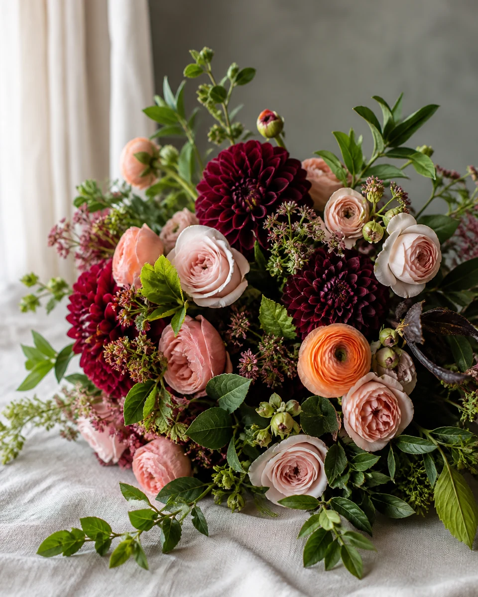 Generic garden bouquet used as floral inspiration only